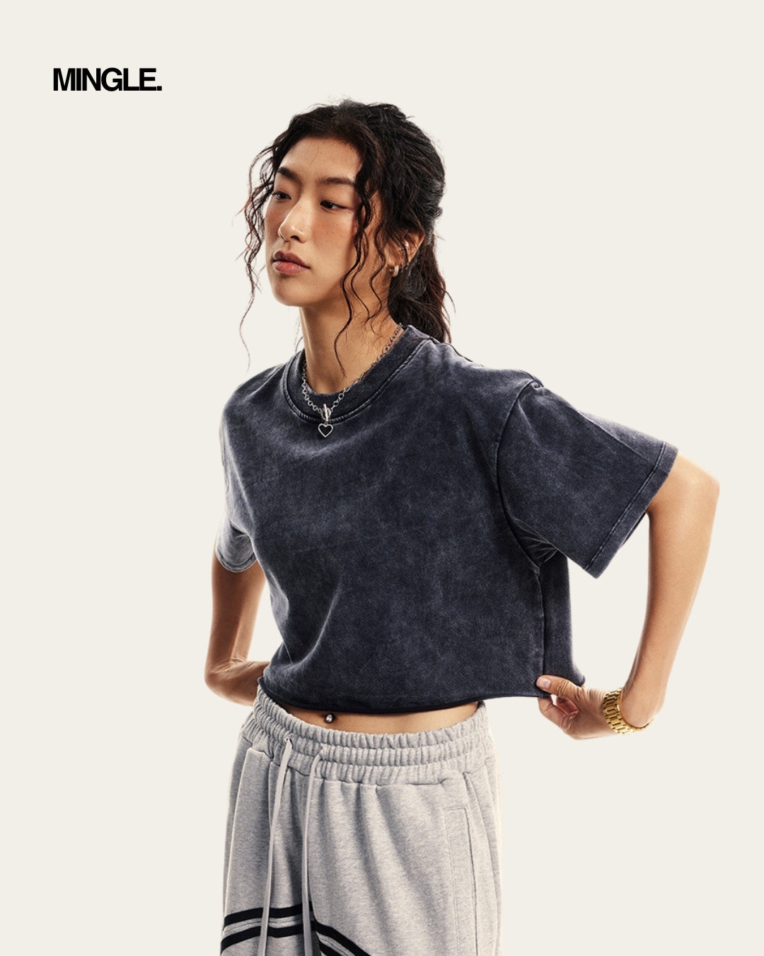 WOMEN WASHED CROP TOP (II)