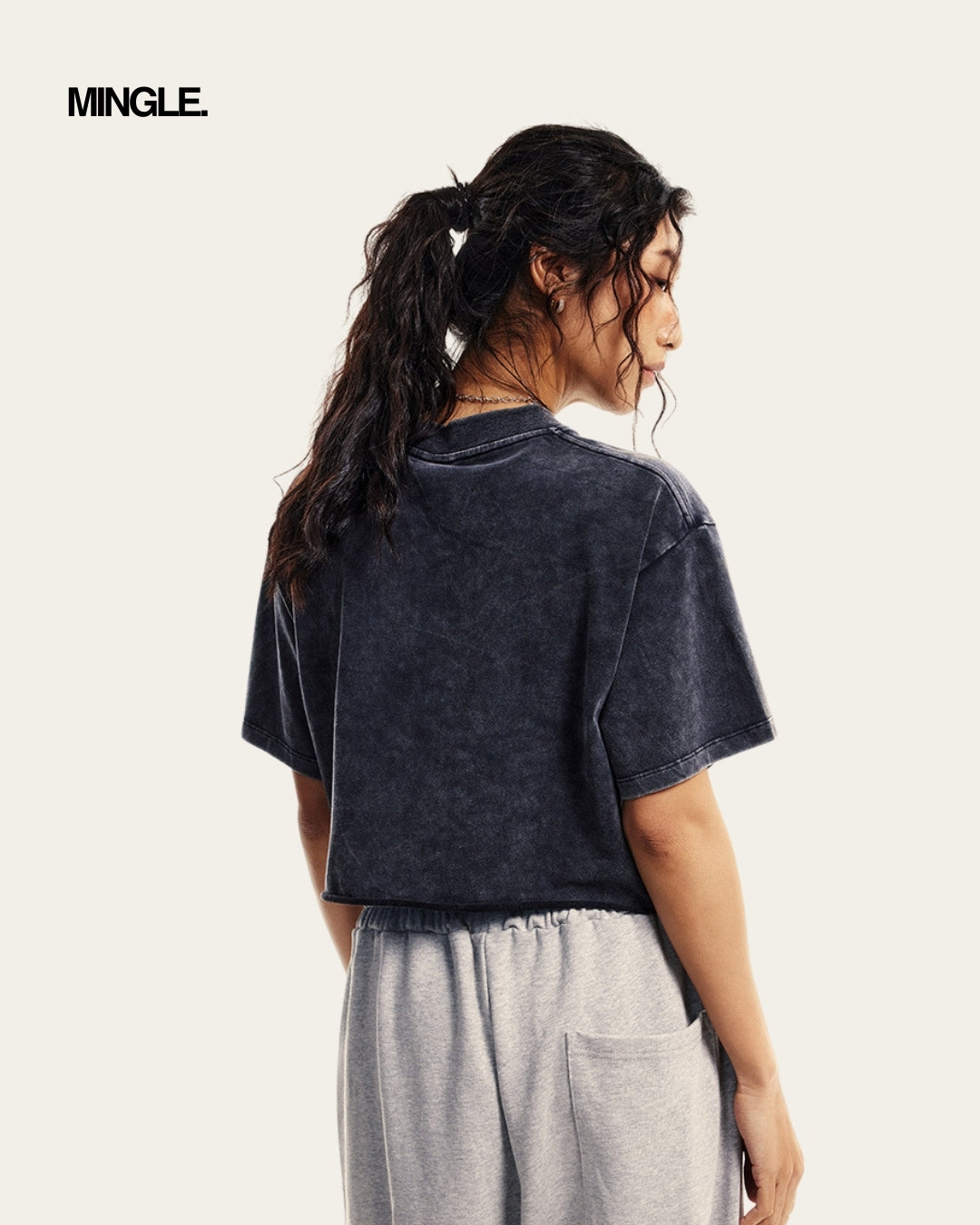 WOMEN WASHED CROP TOP (II)