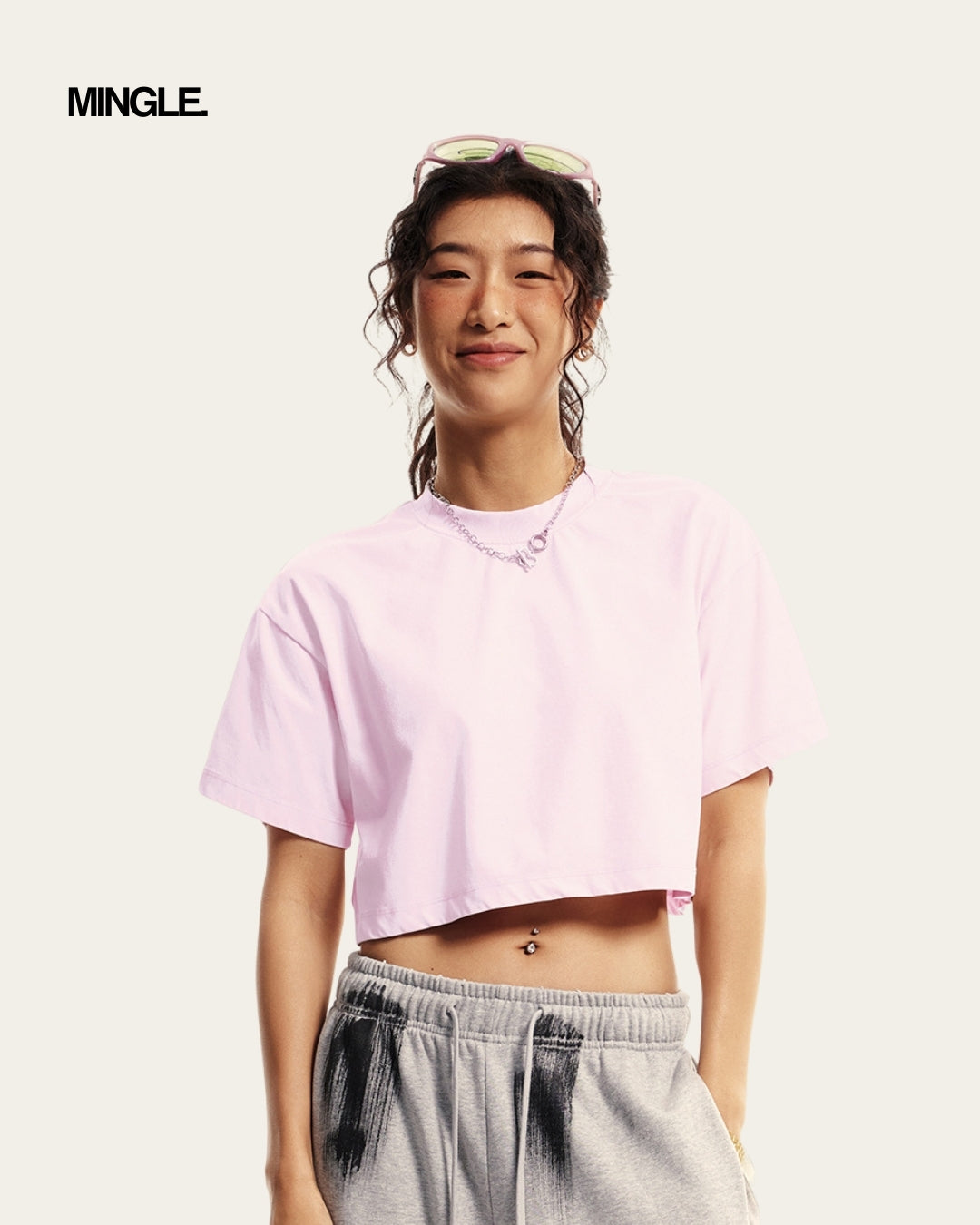 WOMEN WASHED CROP TOP (I)