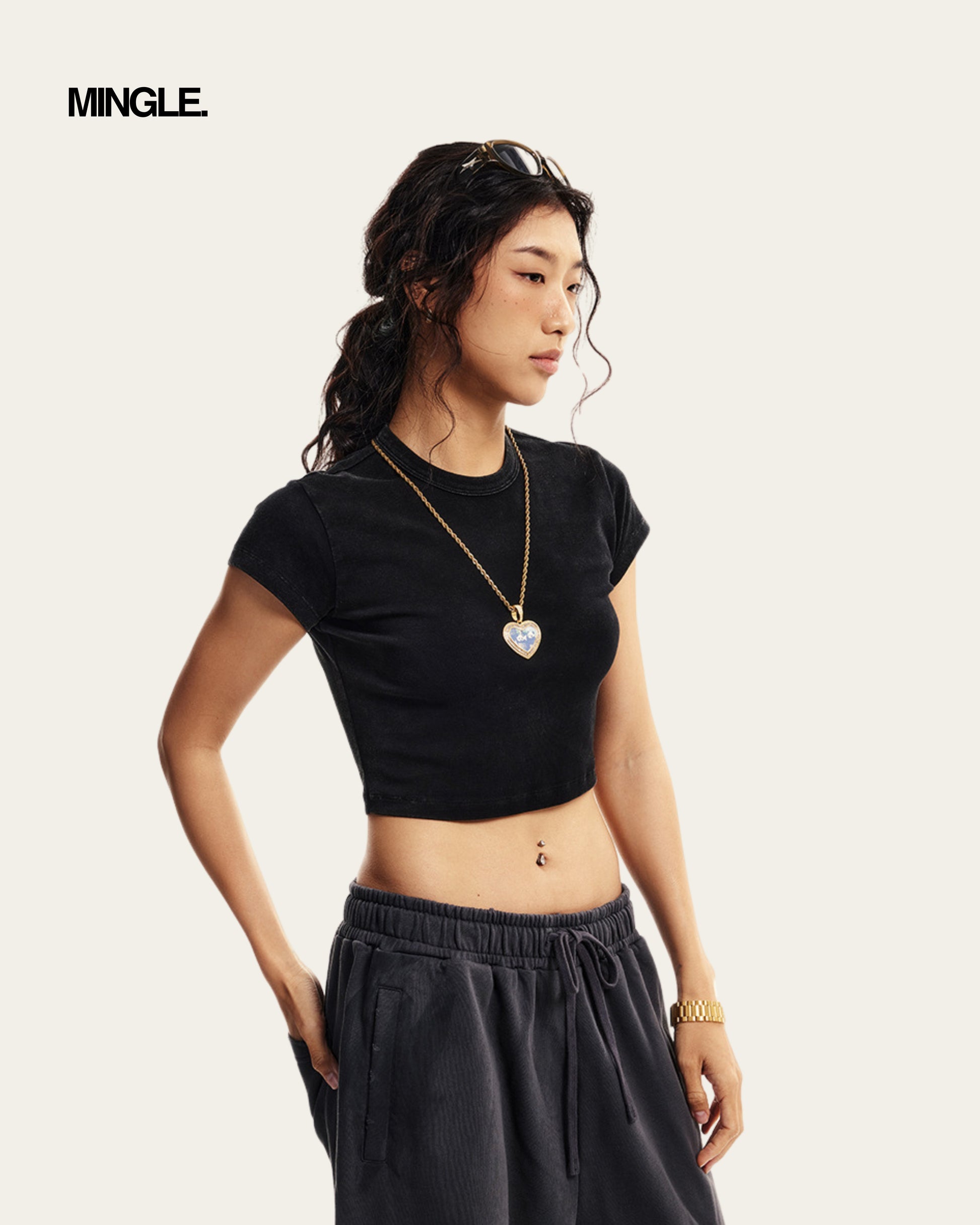 WOMEN SLIM FIT CROP TOP