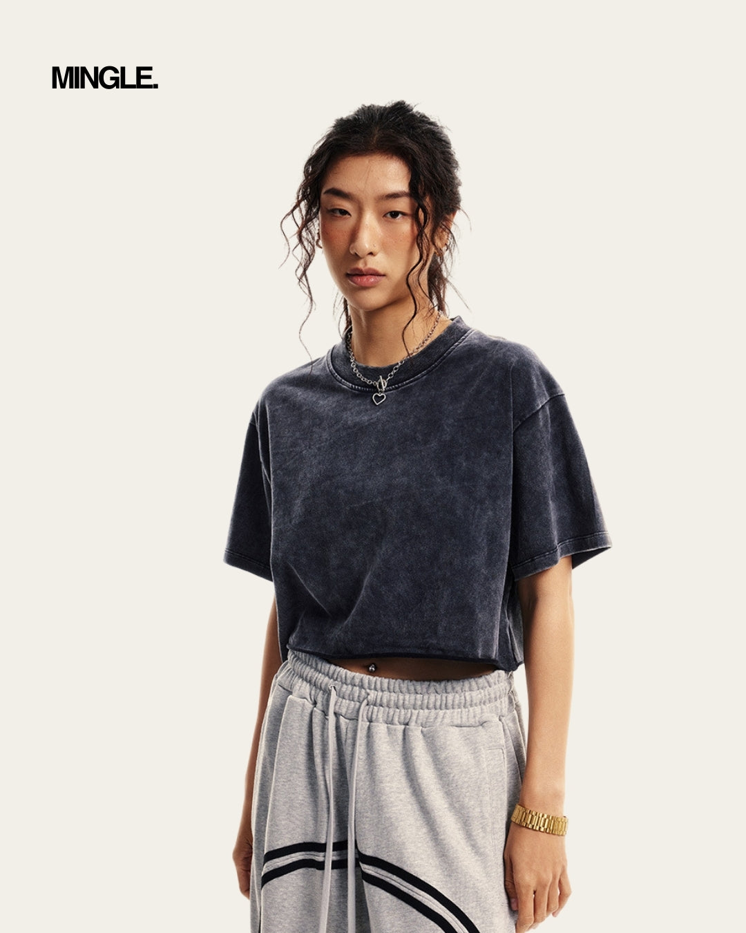 WOMEN WASHED CROP TOP (II)