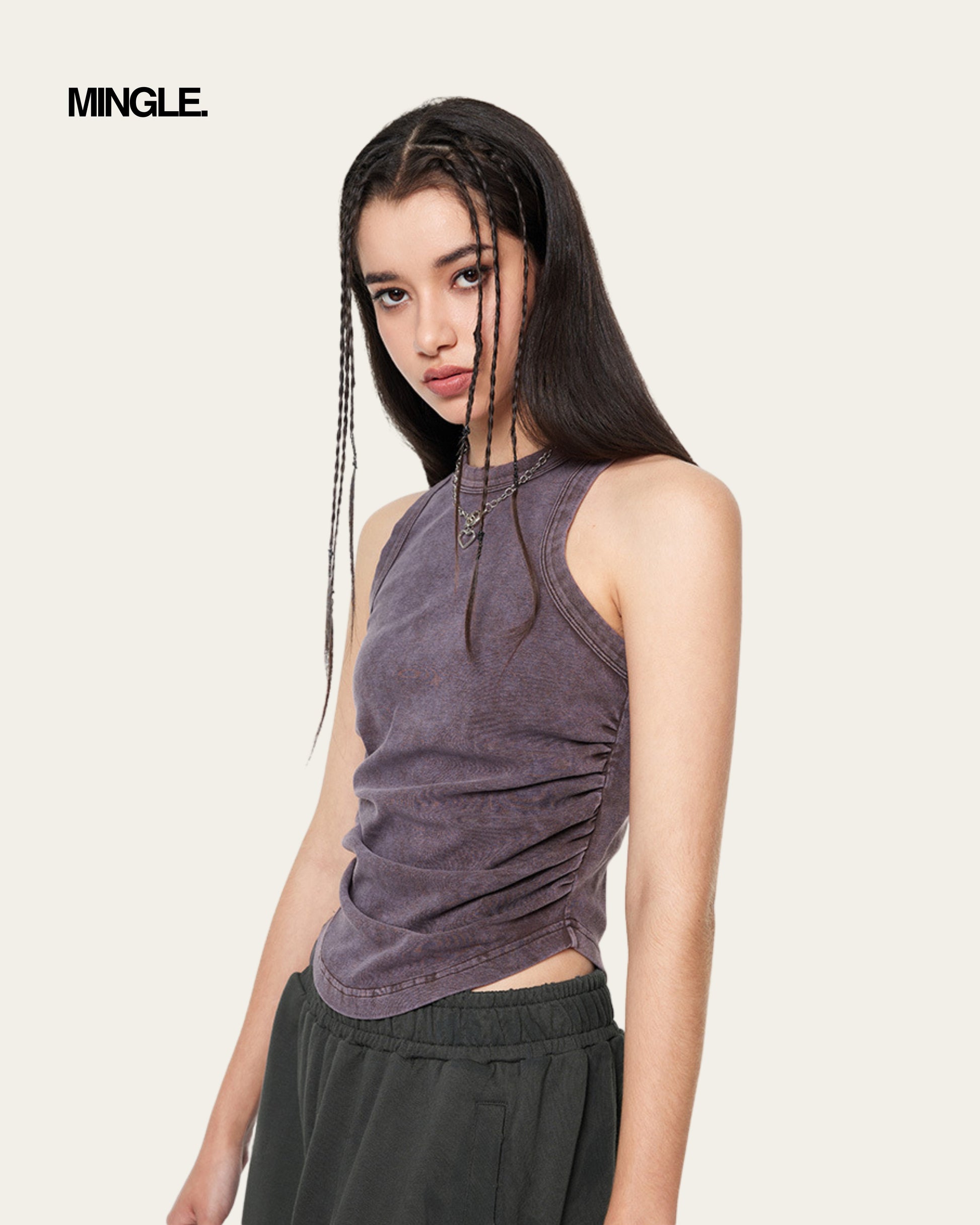 WOMEN PLEATED VEST