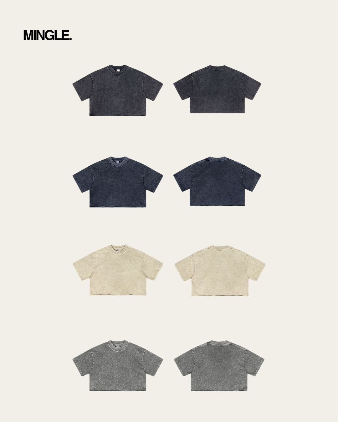 WOMEN WASHED CROP TOP (II)