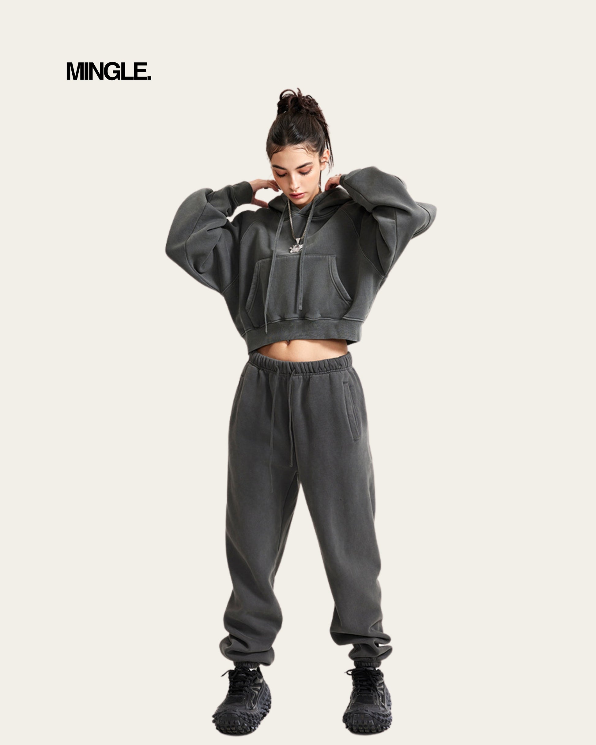 WOMEN CROP HOODIE