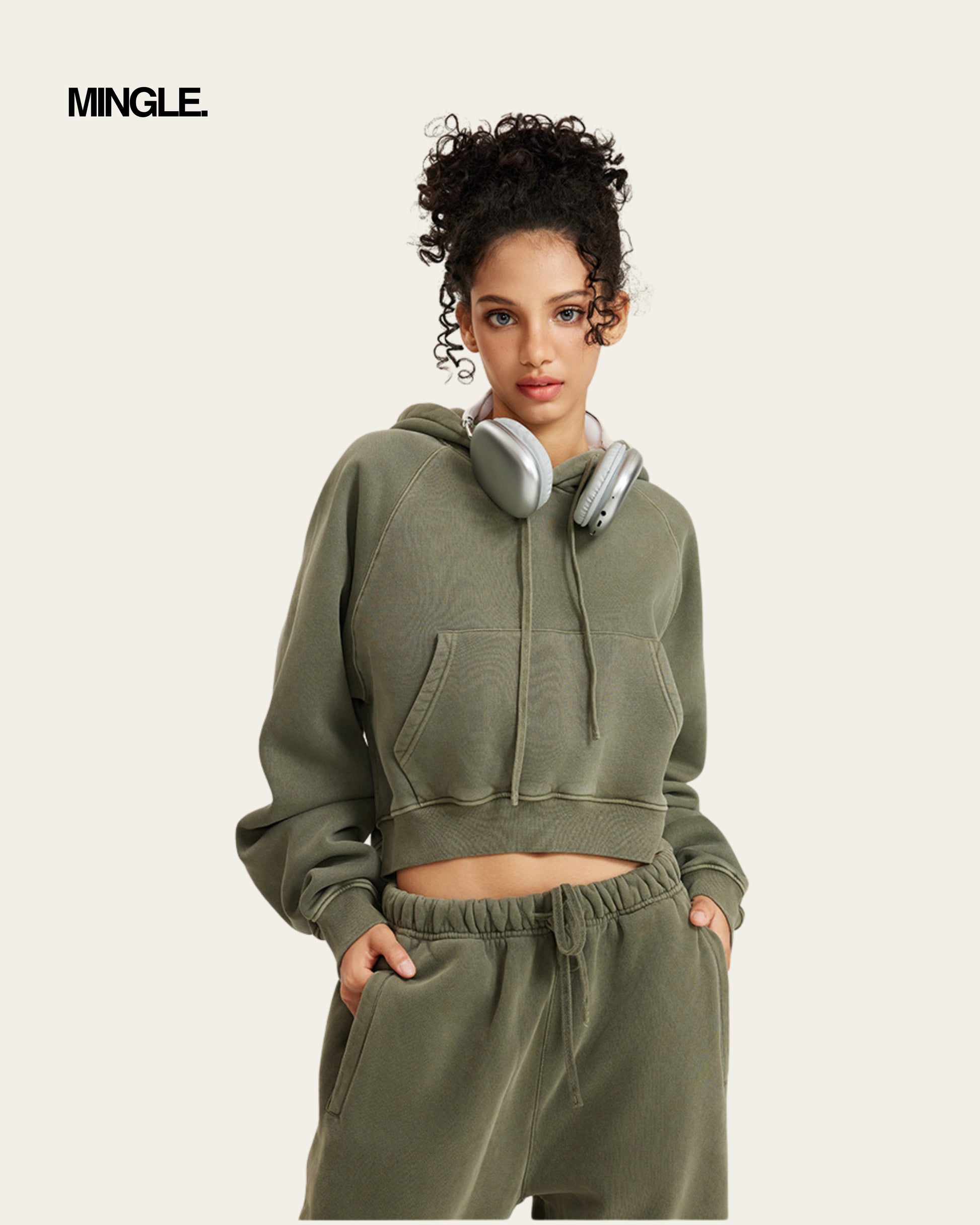 WOMEN CROP HOODIE